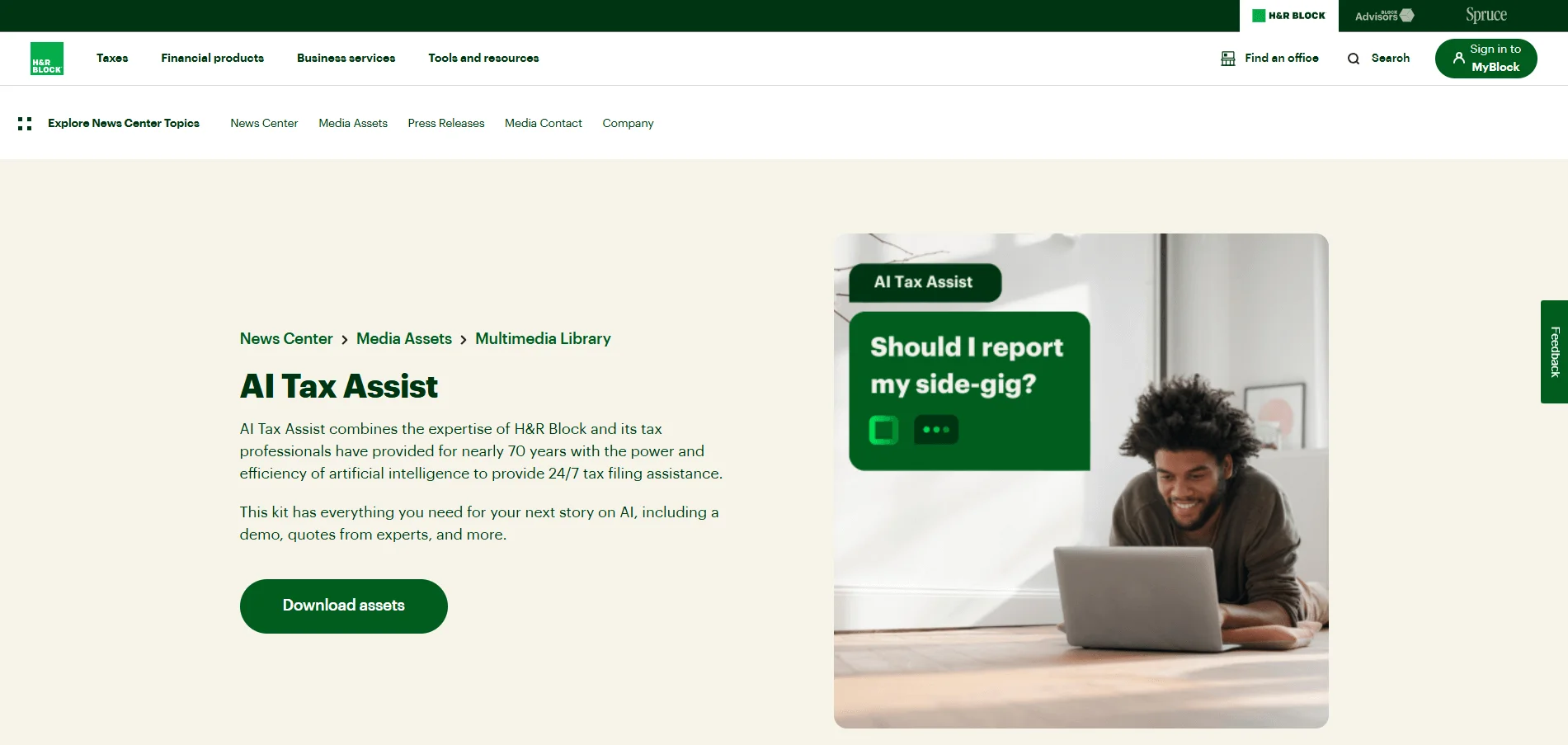 H&R Block AI Tax Software