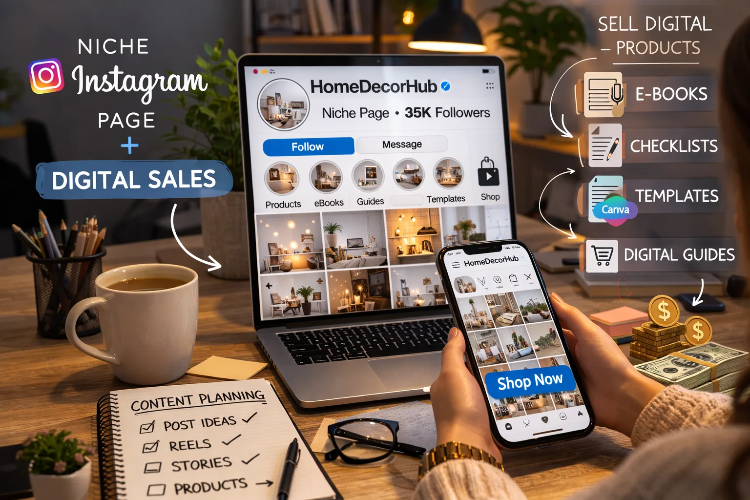 Niche Instagram Page Digital Sales